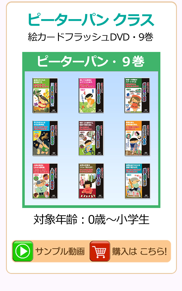 星みつる式・フラッシュカードDVD・ピーターパン9巻