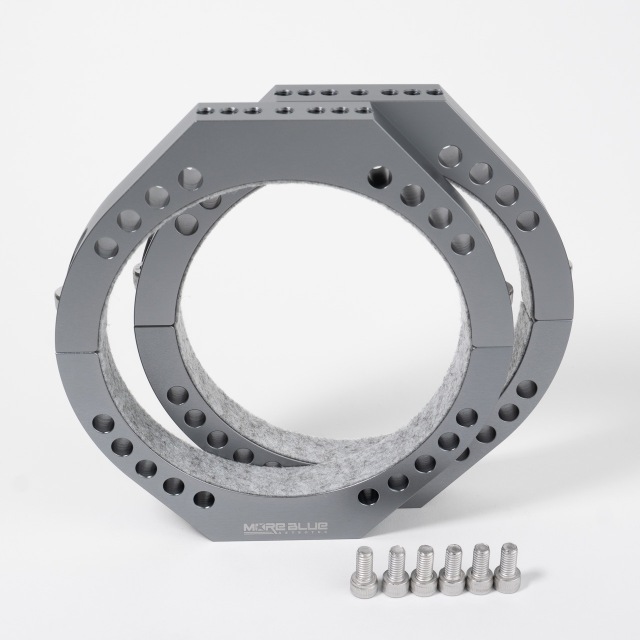 三和の筒 MORE BLUE TB008 内径125mm 超軽量化設計鏡筒バンド M8つまみネジ付き