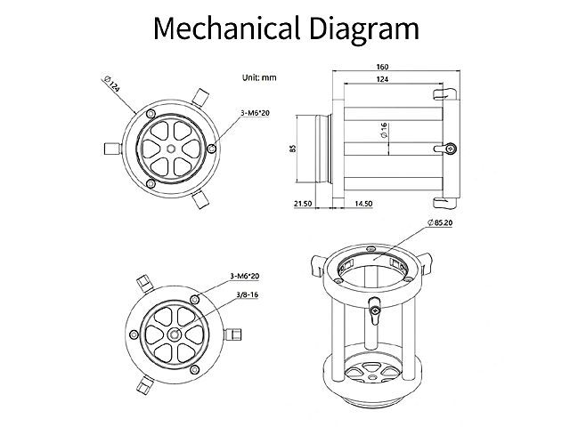 ZWO AM5・軽量用ハーフピラー PE160