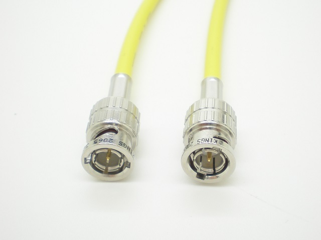 3G-SDIケーブル HD-SDIケーブル 両端BNC付き 3CFB対応 黄色 単線