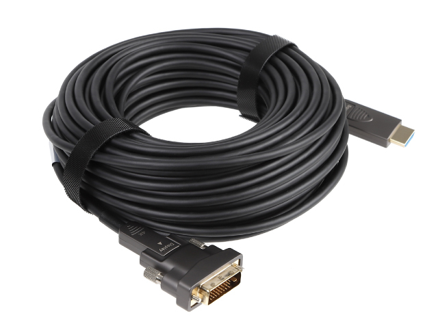 配管用着脱式 HDMI-DVI光ファイバーケーブル20m HDDVAOCP-20M-A