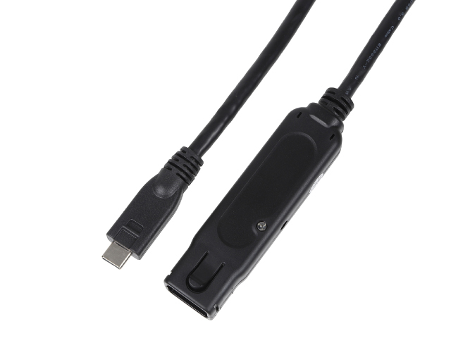 USBケーブル USB3.2 Gen2 タイプCオス-タイプAメス 5m アクティブ延長