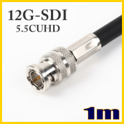 5.5CUHD 固定配線用 12G-SDI対応同軸 BNCケーブル 1m 黒色 単線 TCX-5.5CUHD 日本製【受注生産品】