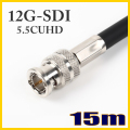 5.5CUHD 固定配線用 12G-SDI対応同軸 BNCケーブル 15m 黒色 単線 TCX-5.5CUHD 日本製【受注生産品】