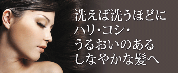 洗えば洗うほどにハリ・コシ・うるおいのあるしなやかな髪へ