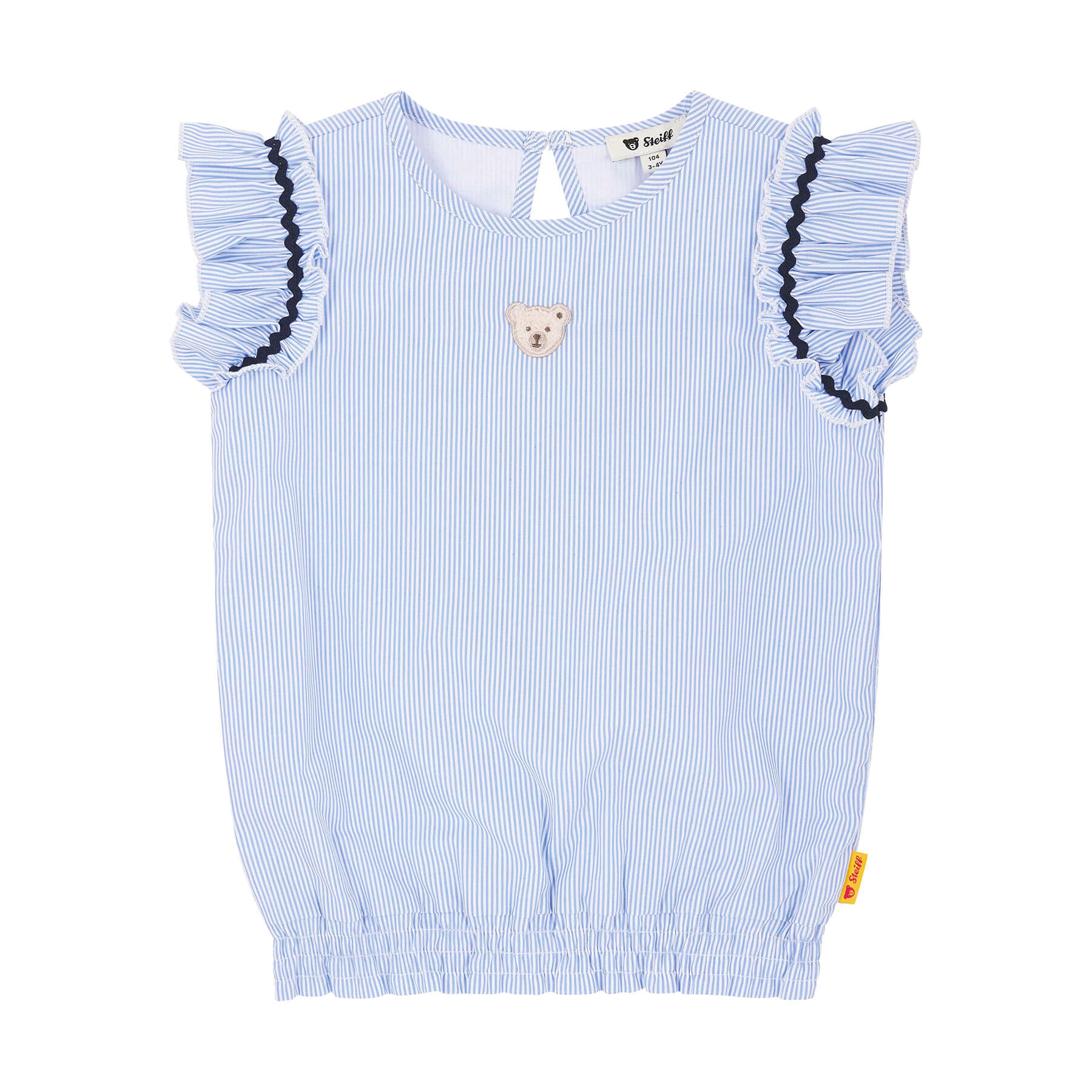 袖フリルTシャツ シャンブレーブルー★
