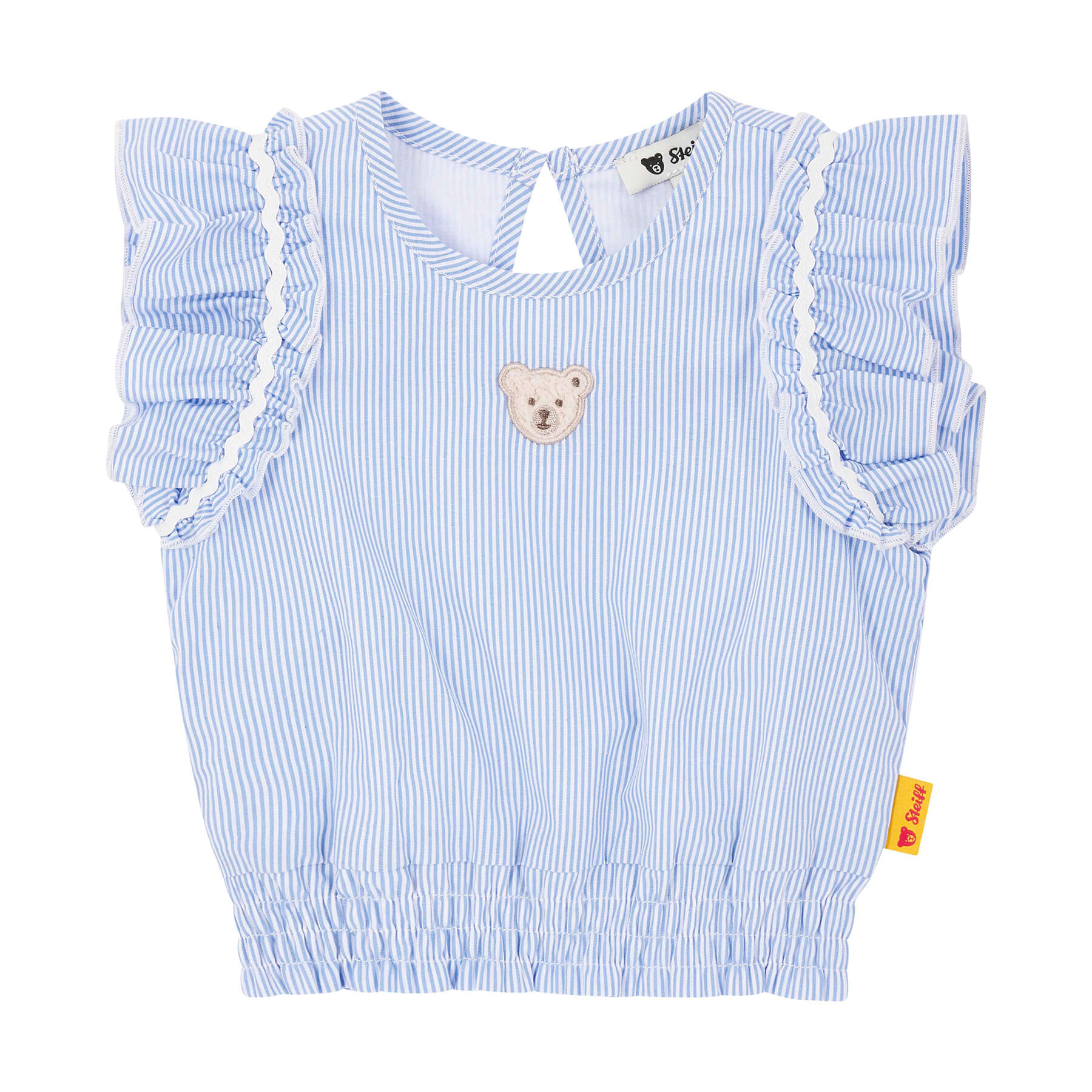 袖フリルTシャツ シャンブレーブルー★