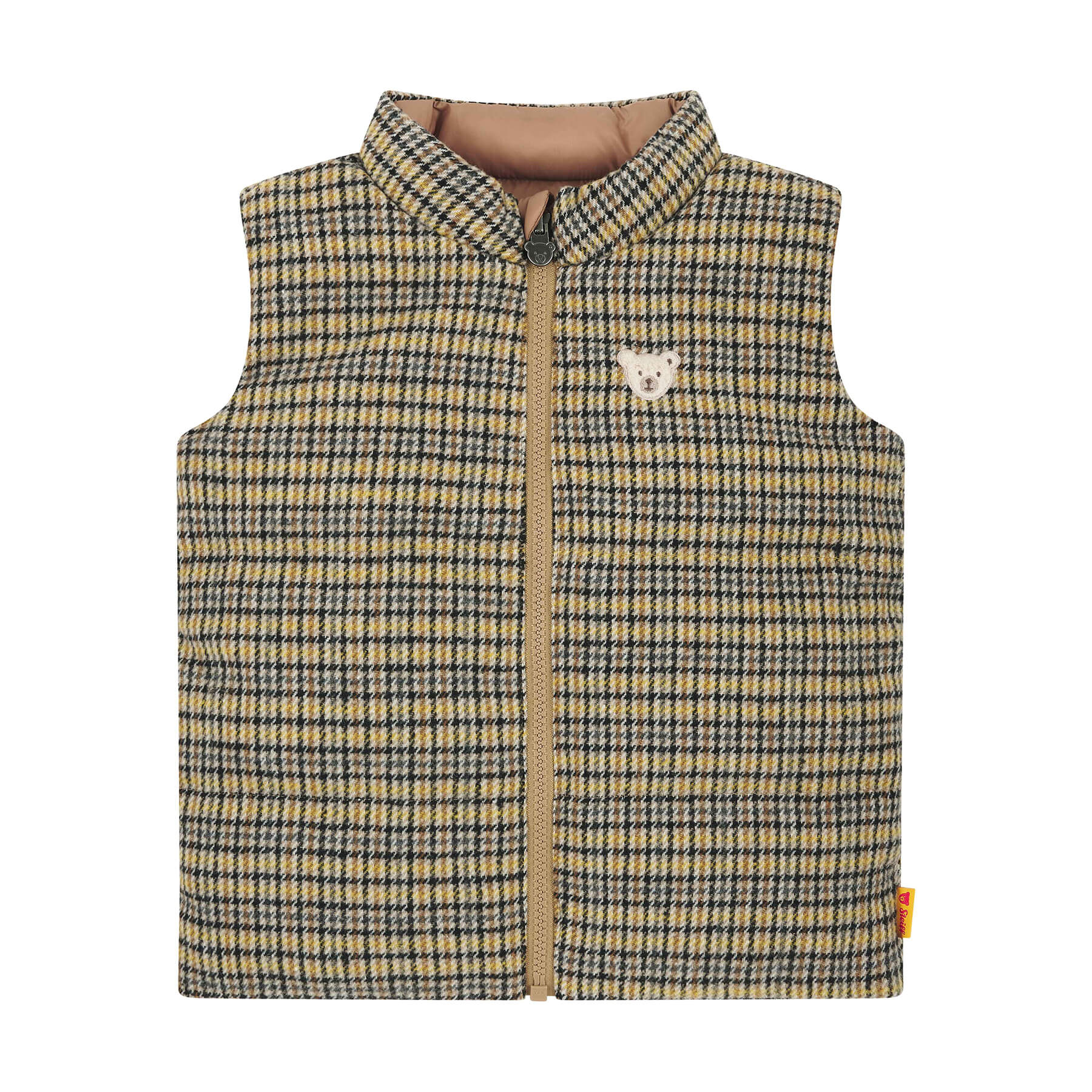 リバーシブルベスト ブラウン（チェック柄）| ドイツ最高級テディベア