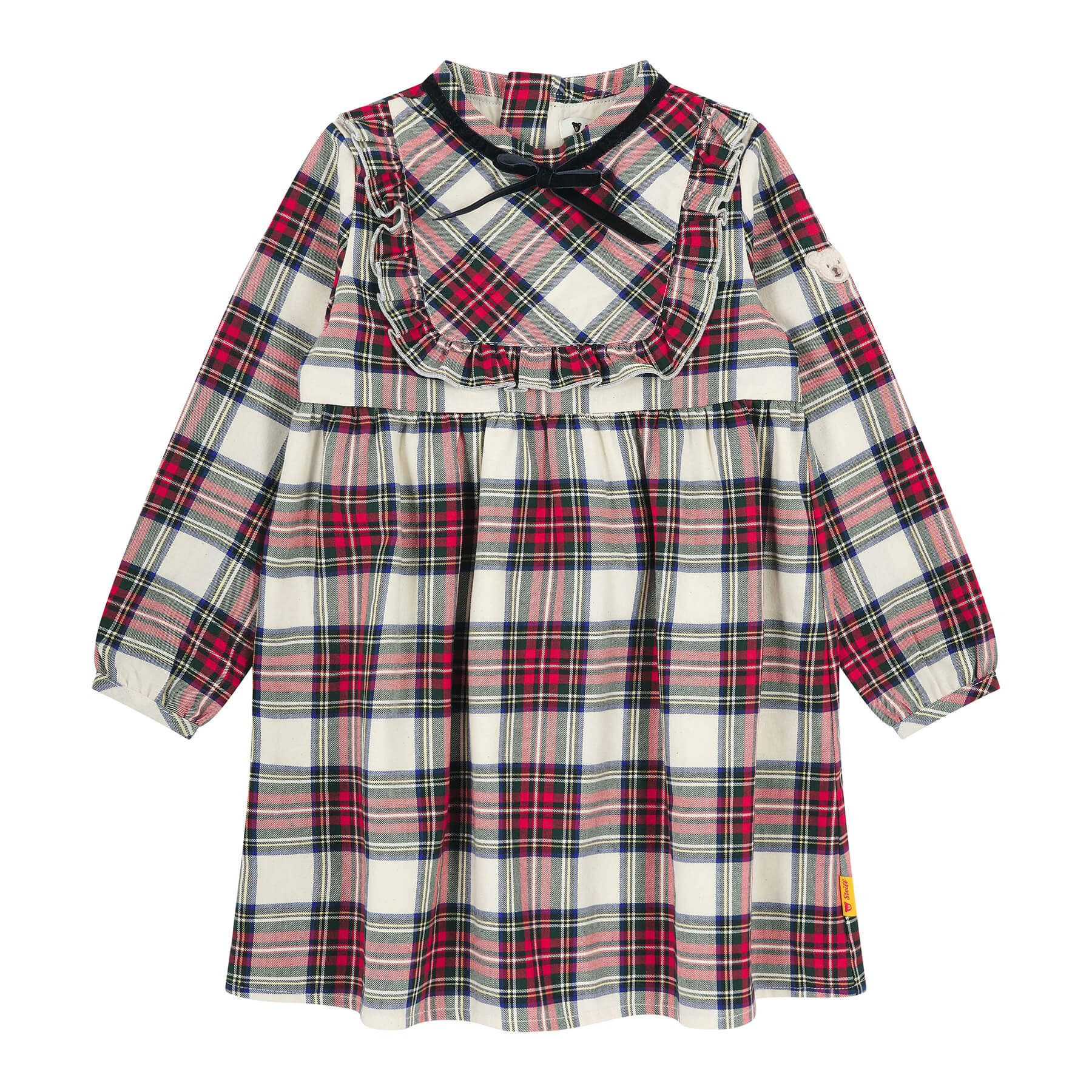 ワンピース アイボリー&レッド（チェック柄）| ドイツ最高級テディベア