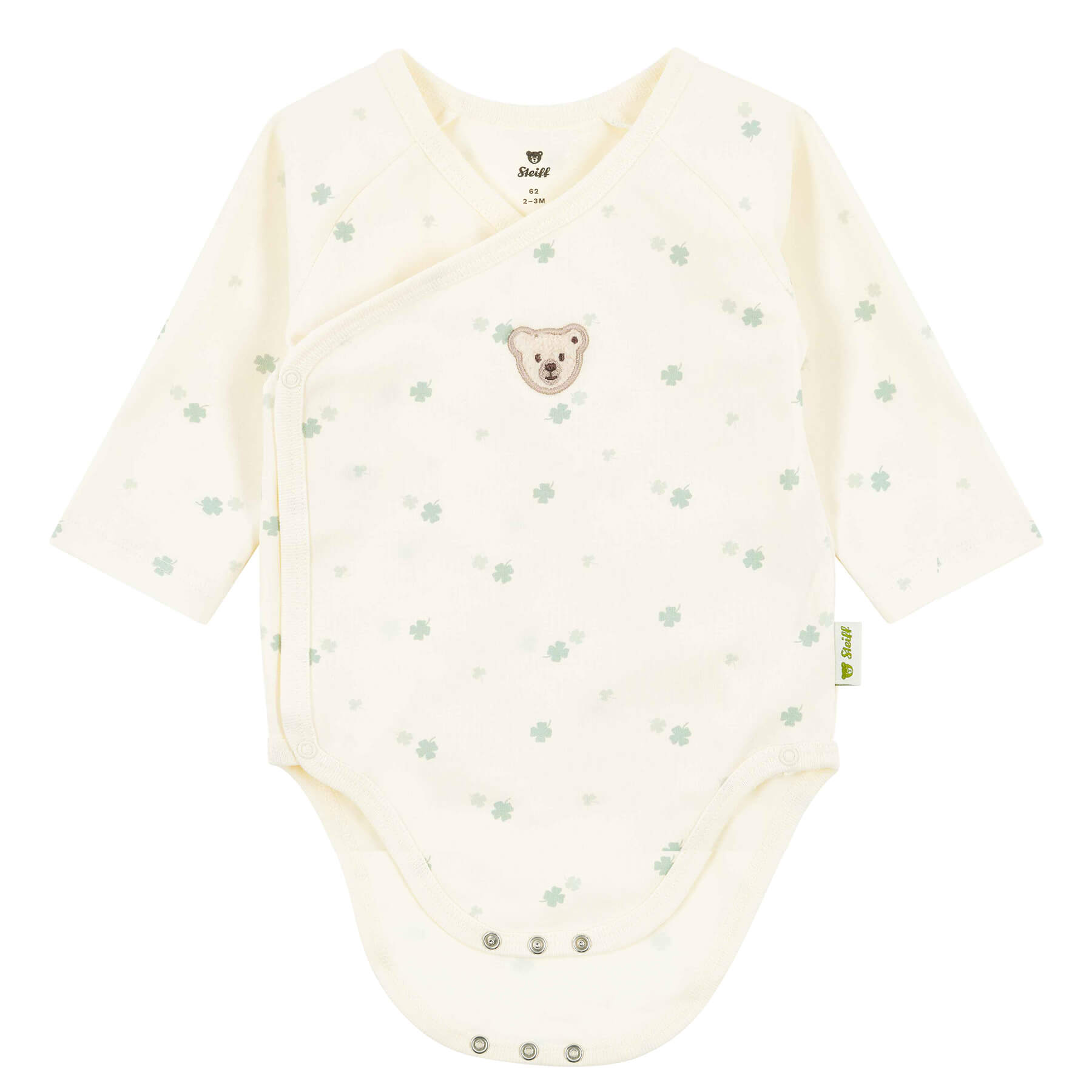 前開き長袖ロンパース アイボリー