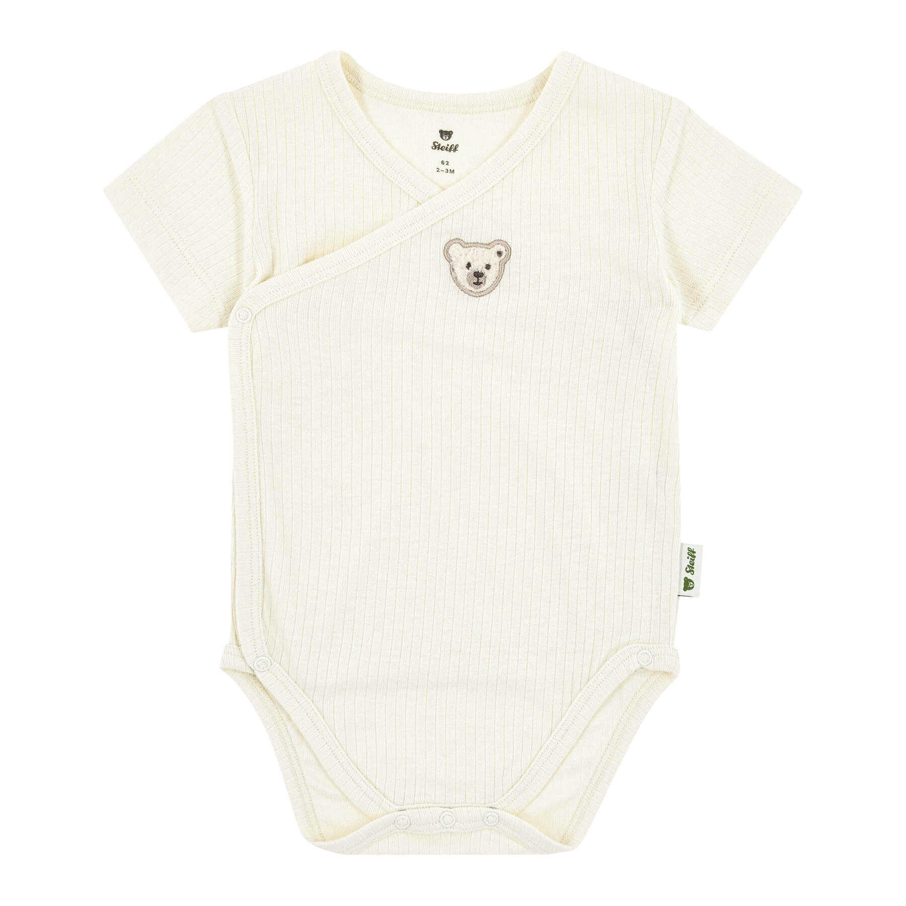 前開き半袖ロンパース アイボリー