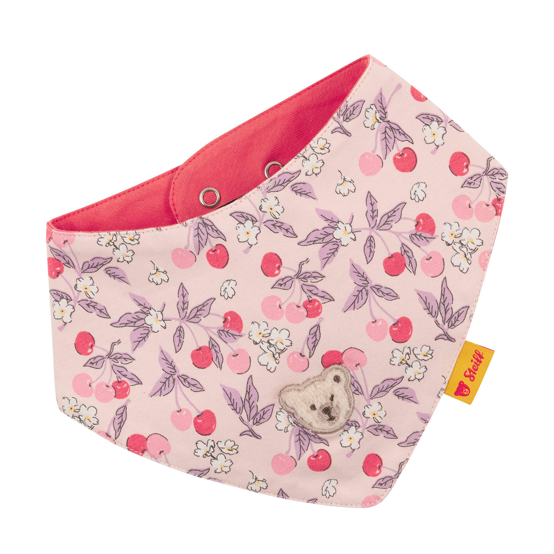 リバーシブルスタイ ピンク（チェリー）| ドイツ最高級テディベアの