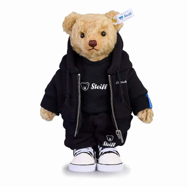 145周年記念作品 シュタイフ × ループウィラー クラシックテディベア ブラックフーディ(25cm)