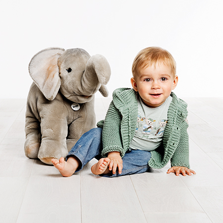 ゾウのトランピリ 45cm | ドイツ最高級テディベアのシュタイフ日本公式  