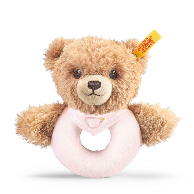 202604 / 出産祝い ベビー3点セット（BOX入り）ピンク（ガラガラ