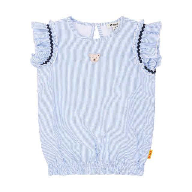 袖フリルTシャツ シャンブレーブルー★