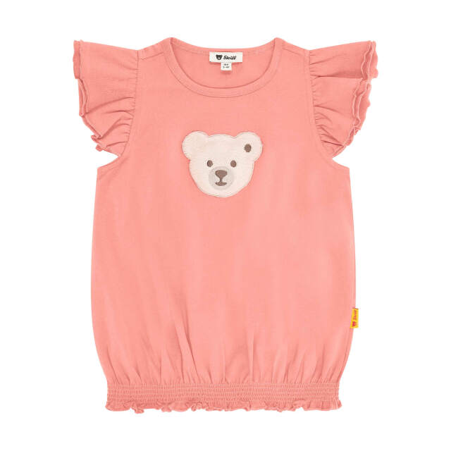 袖フリルTシャツ フュージョンコーラル★