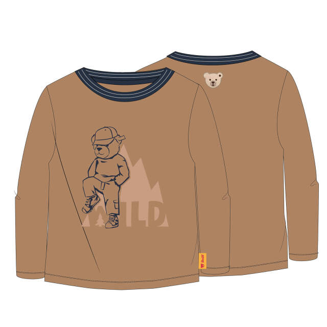 長袖Tシャツ ブラウン★