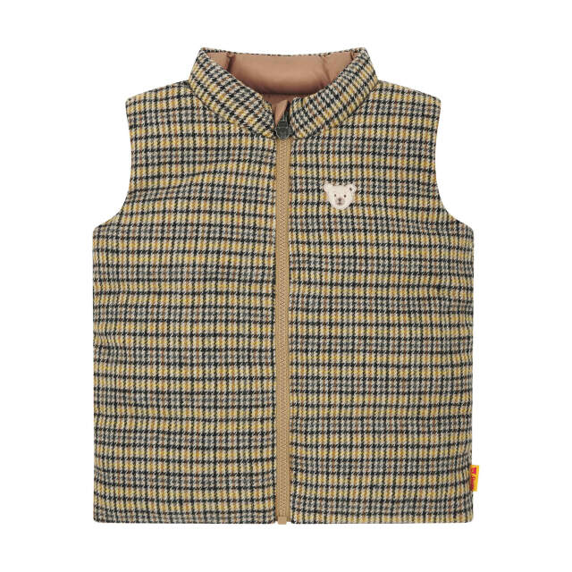 リバーシブルベスト ブラウン（チェック柄）★