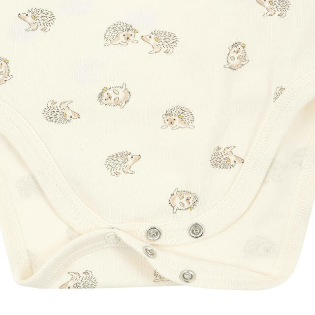 前開き長袖ロンパース アイボリー| ドイツ最高級テディベアの