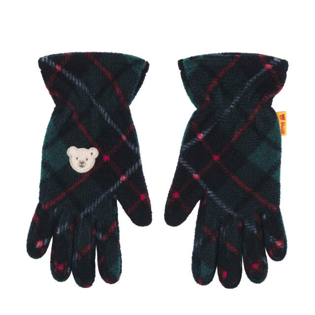 手袋 シュタイフネイビー（チェック柄）