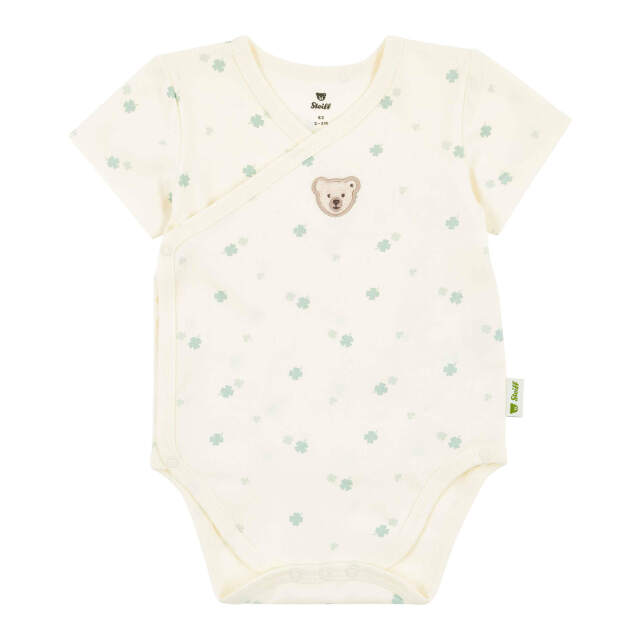 前開き半袖ロンパース アイボリー