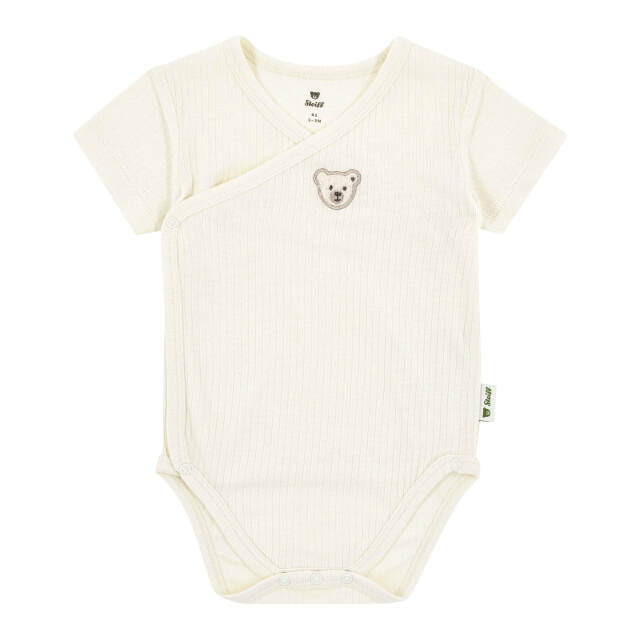 前開き半袖ロンパース アイボリー