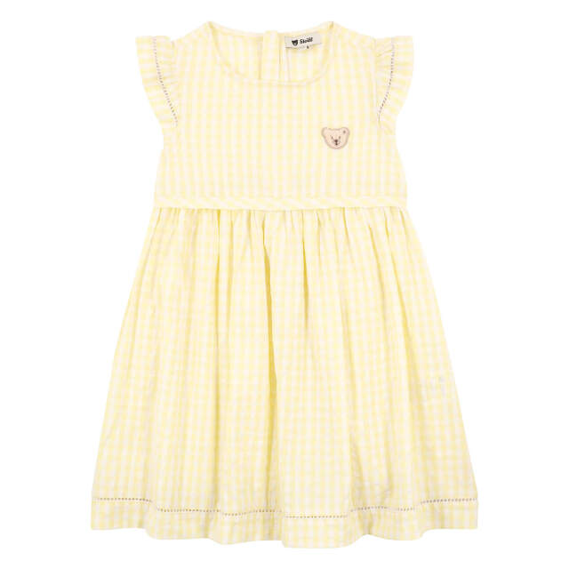 ワンピース イエロー（チェック柄）| ドイツ最高級テディベアの