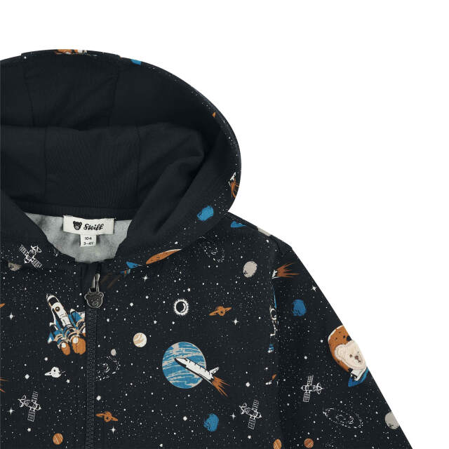 ジップアップパーカー 宇宙柄| ドイツ最高級テディベアのシュタイフ