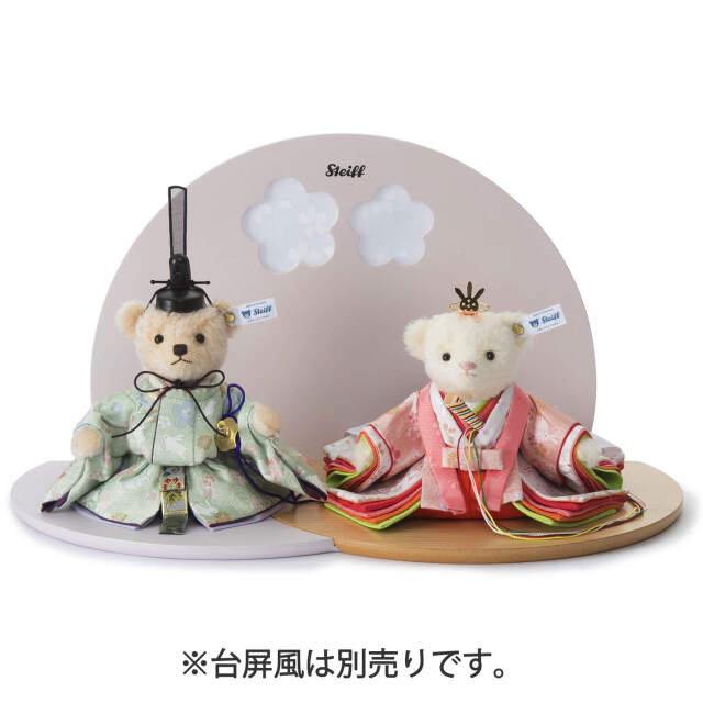 シュタイフ　HINA ひな　テディベア　羽子板つき テディベア ひな人形「跳ねうさぎ」 | ドイツ最高級テディベアの