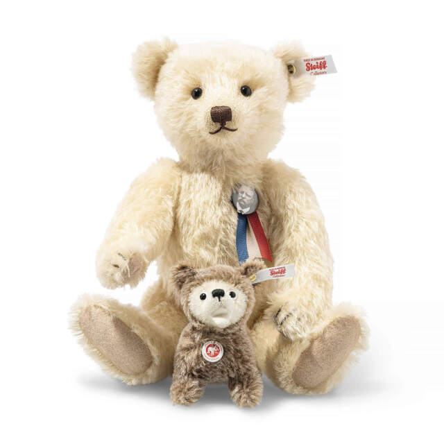 シュタイフ ルーズベルト大統領＆ベア　テディベア　色紙セット シュタイフ ルーズベルト大統領＆ベア テディベア 色紙セット