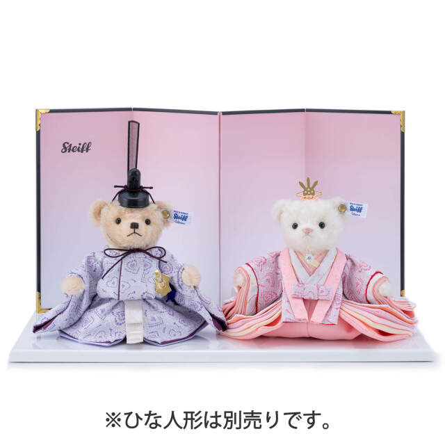 台屏風（ホワイト/ピンク） | ドイツ最高級テディベアのシュタイフ日本