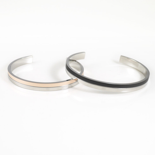 ツートーンデザインバングル