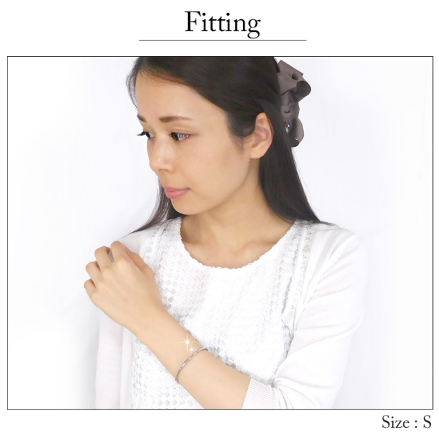 ステンレスツイストデザインバングル