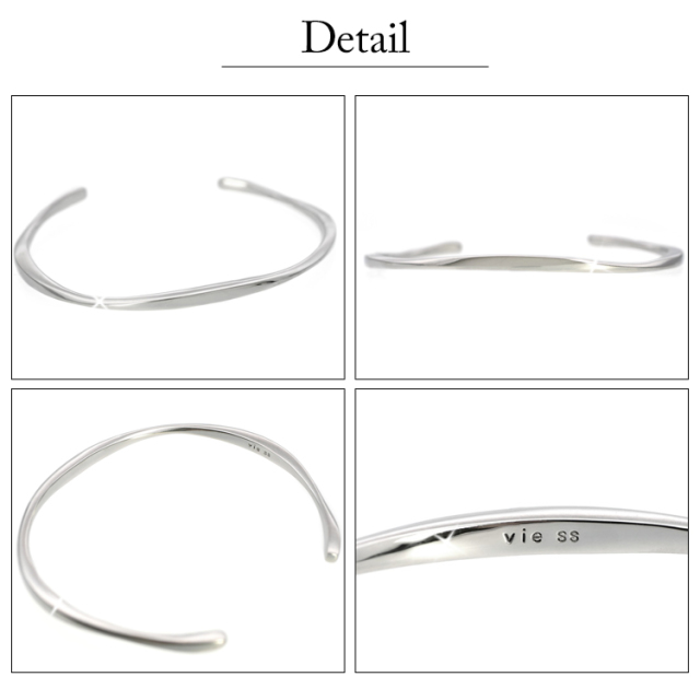 ステンレスブレスレット vie ステンレスツイストデザインバングル