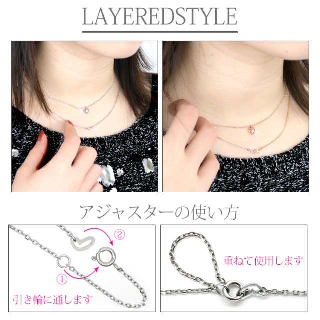 オープンハートジルコニアペンダント