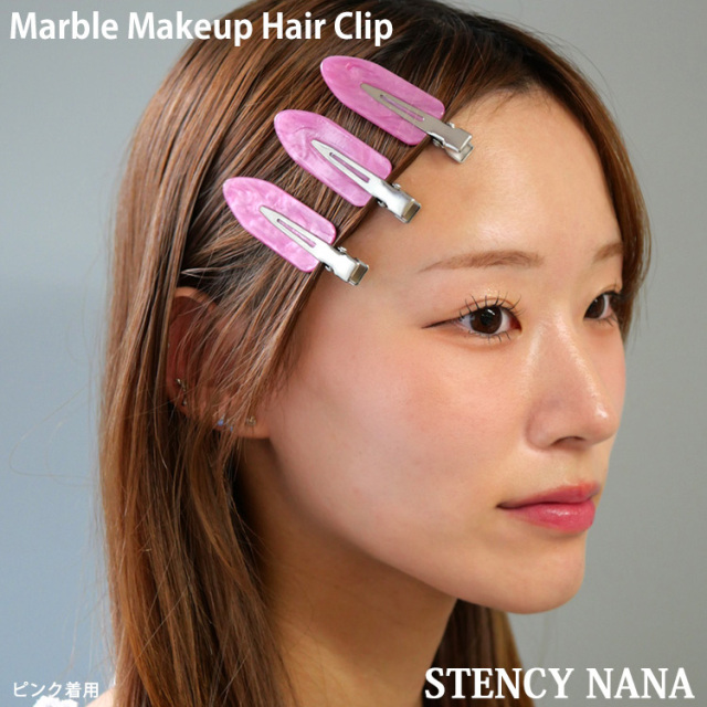acca クリップ マーブル ピンク系 acca ピンクマーブルヘアクリップ PINK | ACCA