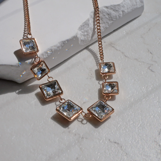 金属アレルギー対応 ビジューネックレスチェーン nc002