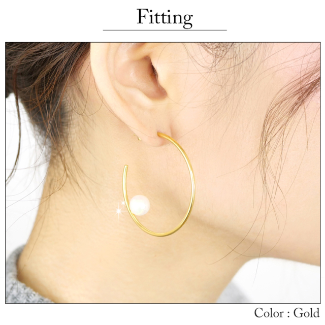 vie フープパールピアス