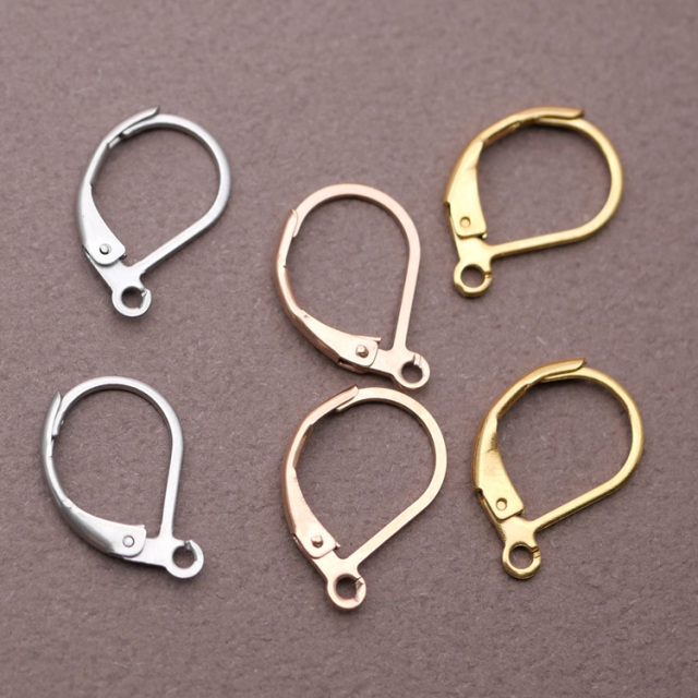 金属アレルギー対応 アクセサリーパーツ ピアス用金具 D型ピアス金具