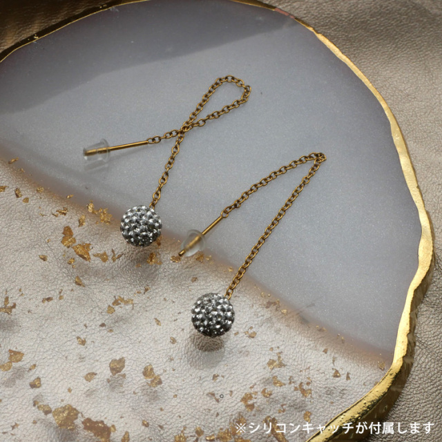 ステンレスピアス アメリカンピアス クリスタルパヴェボール ステンレスピアス アメリカンピアス クリスタルパヴェボール