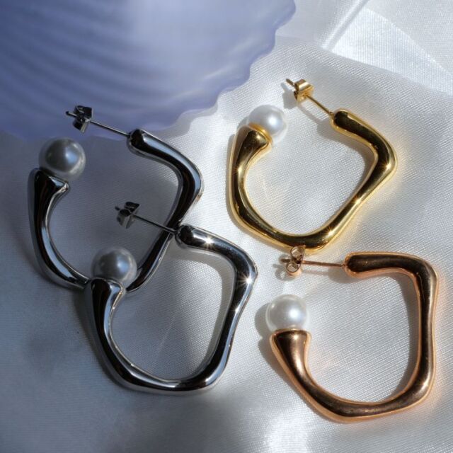金属アレルギー対応 Jパールピアス pi044
