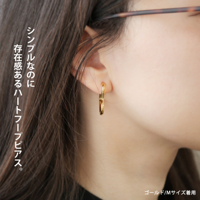 agete ハート型フープピアス ➕チャーム2種付 キューピットフープピアス / ハート/3色 | throw-a-kiss