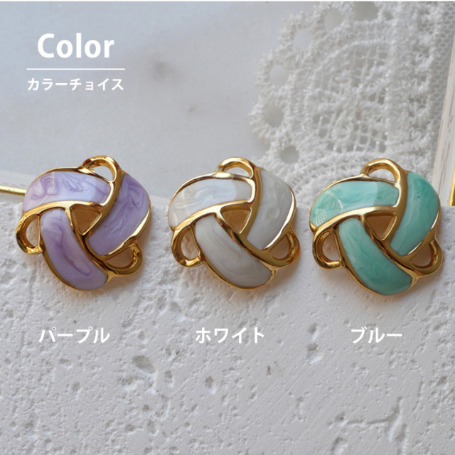 金属アレルギー対応 ステンレスピアス 水引モチーフピアス