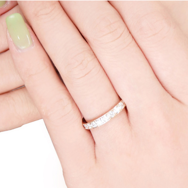 金属アレルギー対応 チタンリング 指輪 キュービックジルコニア