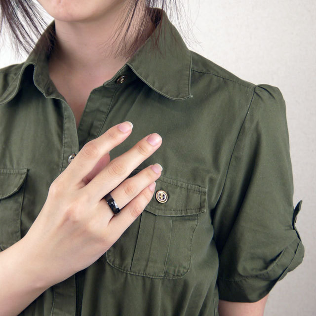 vie プレーンラウンドブラックリング