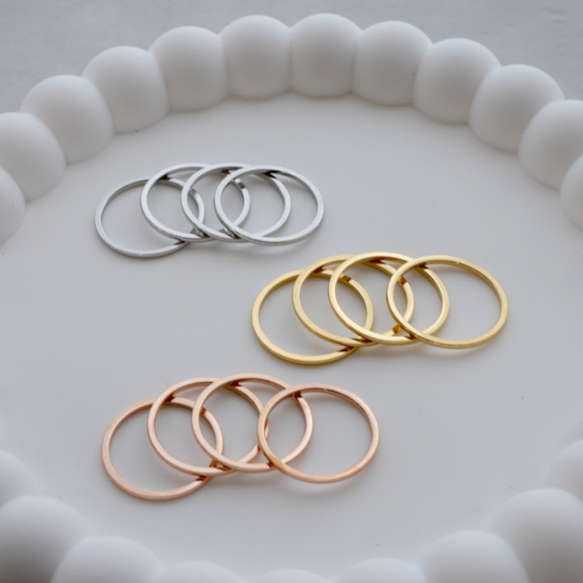 金属アレルギー対応 ステンレスリング 極細シャイニーラウンドステンレスリング 指輪 ゆびわ 316L rs006