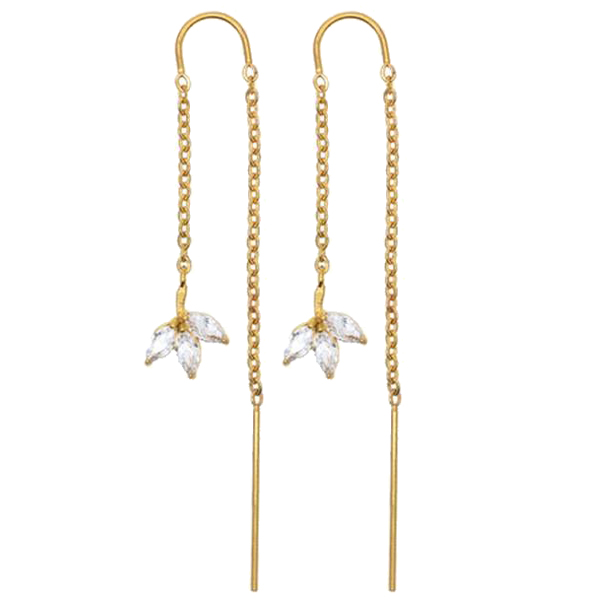 ステンレスピアス アメリカンピアス ジュエルリーフアメリカン