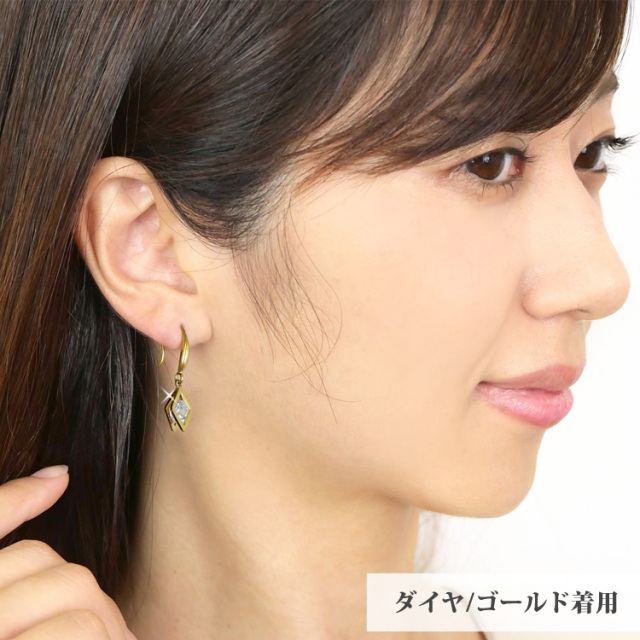 金属アレルギー対応 ステンレスピアス フックモチーフピアス