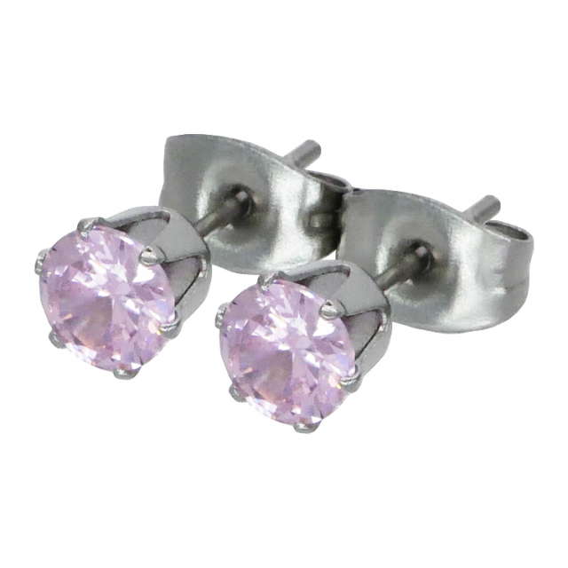 金属アレルギー対応 316L キュービックジルコニアピアス｜ステンシーナナ